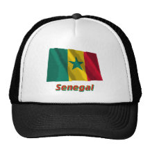 Bandeira de ondulação de Senegal com nome Bone
