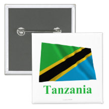 Bandeira de ondulação de Tanzânia com nome Boton