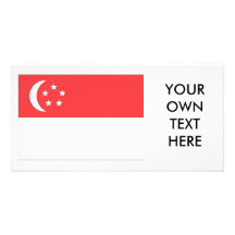 Bandeira de Singapore Cartoes Com Foto