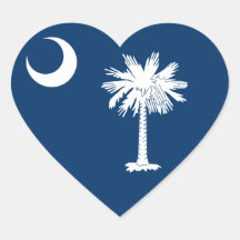 Bandeira de South Carolina Adesivo De Coração