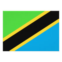 Bandeira de Tanzânia Convites Personalizados