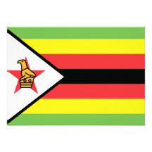 Bandeira de Zimbabwe Convites Personalizado