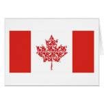 Bandeira do canadense da folha de bordo de Swirly Cartões