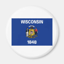 Bandeira do estado de Wisconsin Imãs