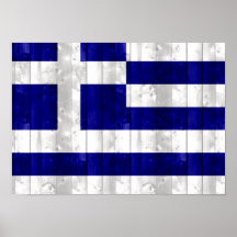 Bandeira grega de madeira impressão