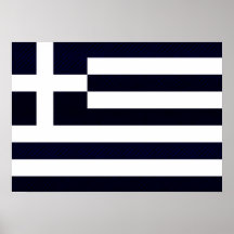 Bandeira grega descascada moderna pôsteres
