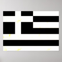 Bandeira grega nervosa moderna poster