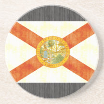 Bandeira retro de Florida do vintage Porta Copos Para Bebidas