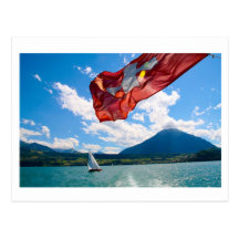 bandeira suíça cartao postal