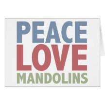 Bandolim do amor da paz cartoes