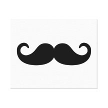 Barba do bigode impressão de canvas esticadas