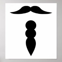 Barba engraçada do bigode posters