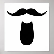 Barba engraçada do bigode posteres