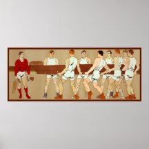 Barco de enfileiramento dos fãs de esportes do vin poster