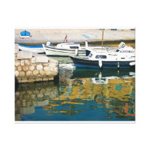Barco Impressão De Canvas Envolvida