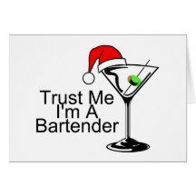 Barman do Natal Cartao