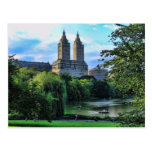 Barqueiros no lago central Park, San Remo Cartão Postal