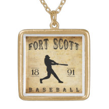 Basebol 1891 de Scott Kansas do forte Colares Personalizados