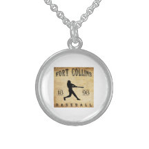 Basebol 1898 de Fort Collins Colorado Colar De Prata Esterlina