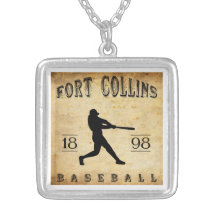 Basebol 1898 de Fort Collins Colorado Colar Personalizado