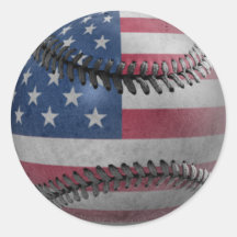 Basebol americano adesivos redondos
