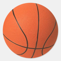 Basquetebol Adesivo Em Formato Redondo