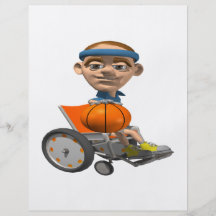 Basquetebol da cadeira de roda modelo de panfletos