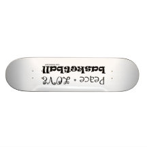 Basquetebol do amor da paz skateboard