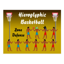 Basquetebol jeroglífico - defesa de zona cartão postal