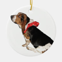 bassett do Natal Ornamentos