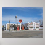 Bassett do posto de gasolina, poster de Nebraska, 