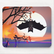 Bastão do Dia das Bruxas na árvore Mouse Pads