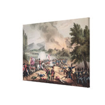 Batalha de Pombal, gravada por Thomas Sutherland Impressão De Canvas Esticada