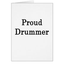 Baterista orgulhoso cartões