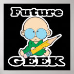 bebê futuro bonito do branco do geek posters
