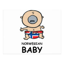 Bebê norueguês cartão postal