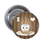 Bebida morna do cacau do kawaii bonito boton
