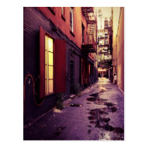 Beco de New York Cartao Postal