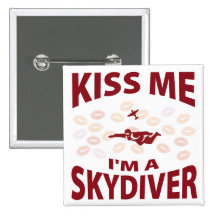 Beije-me que eu sou um Skydiver Botons