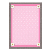Beira cor-de-rosa na textura acrílica Handcrafted  Convites Personalizados