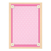 Beira cor-de-rosa na textura acrílica Handcrafted  Convites Personalizado