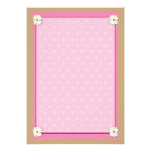 Beira cor-de-rosa na textura acrílica Handcrafted  Convites Personalizados