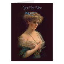 Beleza de Edwardian Cartões