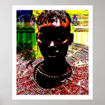 Beleza tribal africana pôsteres