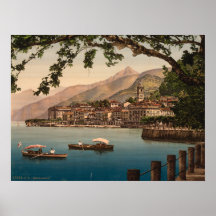 Bellagio mim, lago Como, Lombardy, Italia Impressão