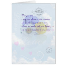 Bênção irlandesa floral azul Pastel bonito Cartões
