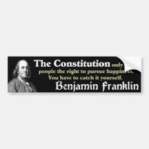 Benjamin Franklin: Perseguição da felicidade Adesivos
