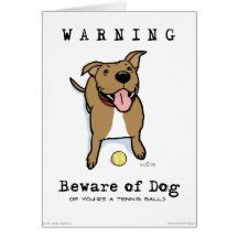 Beware do cão (se você é uma bola de tênis) cartão