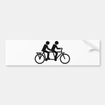 Bicicleta em tandem da bicicleta adesivo