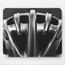 Bicicleta Helmen no fundo preto Mouse Pads